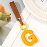 Fashion All-Match 26 Full Letter Leather Key Chain Pendant