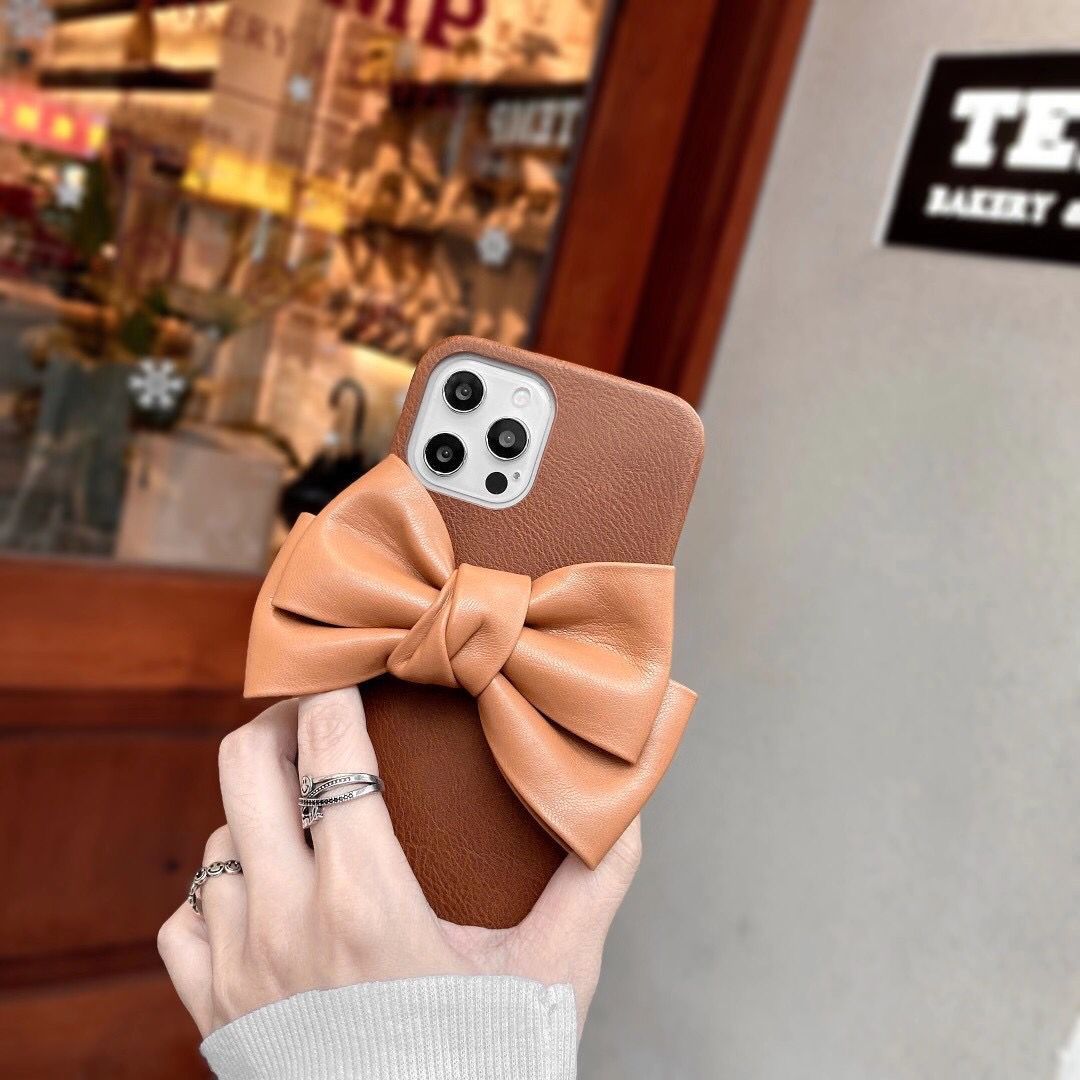 Big Bow Leather Mobile Phone Case