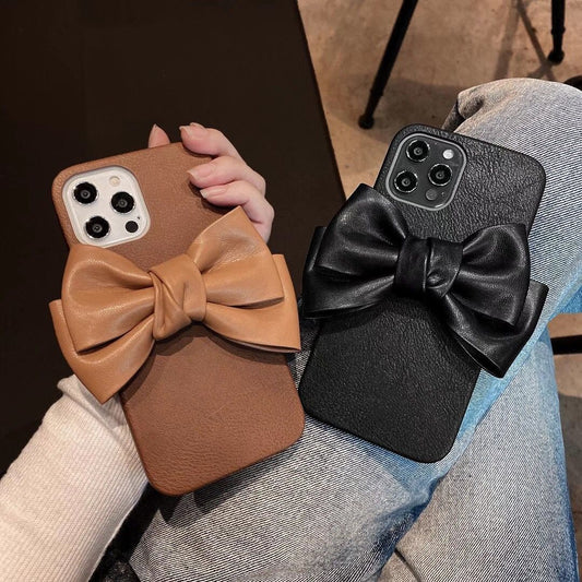 Big Bow Leather Mobile Phone Case