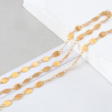 2 M Stainless Steel Electroplating Color Retention Chain Love Round Oval Golden Chain Diy Jewelry Chain Accessories