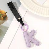 Fashion All-Match 26 Full Letter Leather Key Chain Pendant