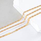 2 M Stainless Steel Electroplating Color Retention Chain Love Round Oval Golden Chain Diy Jewelry Chain Accessories