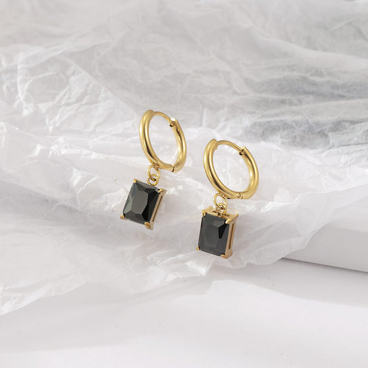 Women's High-grade Earrings South Korea Light Luxury Temperament Square