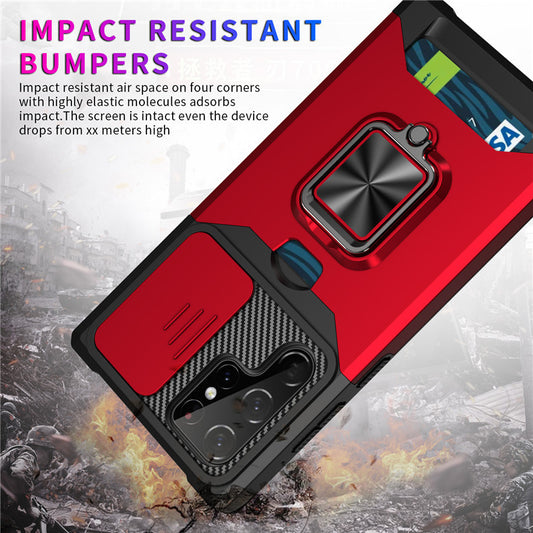 Ultra Plug-in Card Sliding Window Drop-proof Phone Case