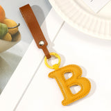 Fashion All-Match 26 Full Letter Leather Key Chain Pendant