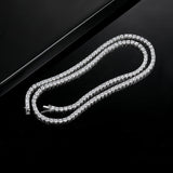 S925 Silver 4 Claw 2mm4mm Zircon Tennis Necklace Necklace