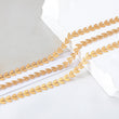 2 M Stainless Steel Electroplating Color Retention Chain Love Round Oval Golden Chain Diy Jewelry Chain Accessories