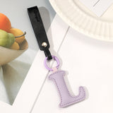 Fashion All-Match 26 Full Letter Leather Key Chain Pendant