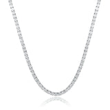 S925 Silver 4 Claw 2mm4mm Zircon Tennis Necklace Necklace